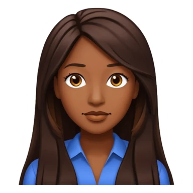 Lelee from SWV with long dark brown hair sticker