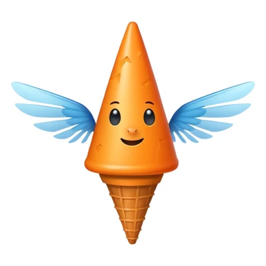 Flying orange cone 6 legs sticker