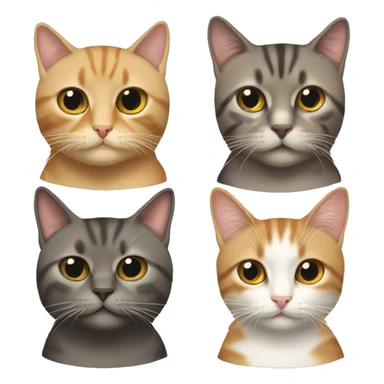 Dos gatos amaillos, uno gordo y otro flaco sticker