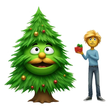 Christmas tree with the lorax sticker