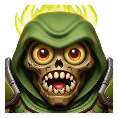 3D, cinematic ultra detailed 32k HD Doom srhoom in pvz 1, brought to life with stunning visual details, each lash, eye, and hair is shown in stunning detail, rich textures, visually rich, so lifelike that it feels like it could leap off the page at any moment sticker