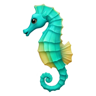 turquoise seahorse sticker