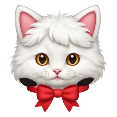 Kitten wearing bow sticker