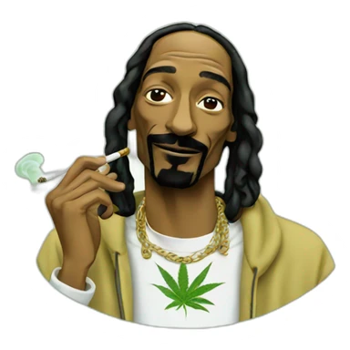 Snoop Dogg smoking weed sticker