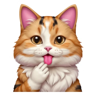 A cat blowing real human kises sticker