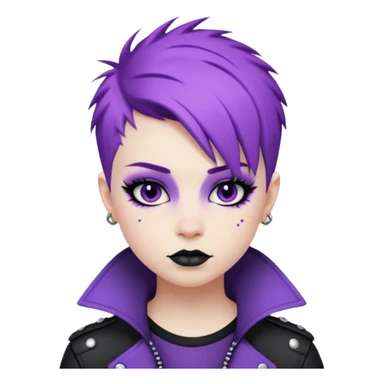 Cool Punk with Short Purple Hair sticker