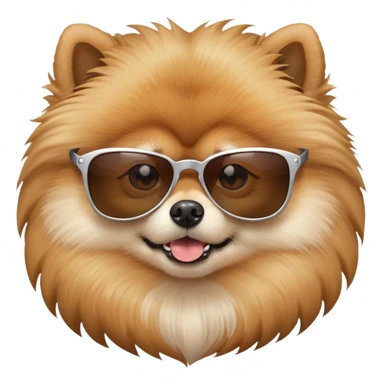 angry pomeranian in cool sunglasses sticker