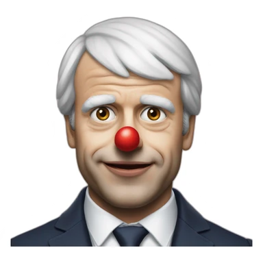 Macron avec un nez de clown  sticker