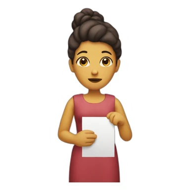 Nathalie-holding-a-rejected-sign sticker