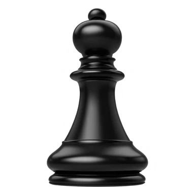 a chess pawn in 3D black style sticker