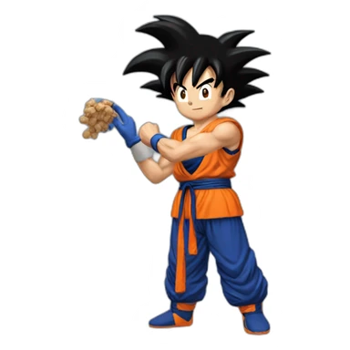 does goku clean nuts? sticker