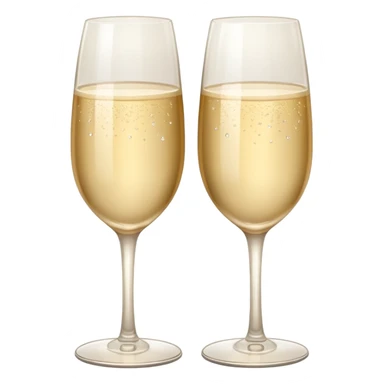 
2 light beige champagne glasses are knocked against each other sticker