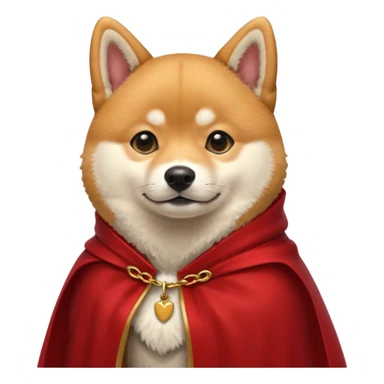 Shiba Dog in red collar cloak sticker