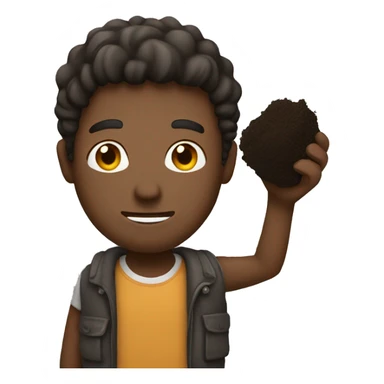 Guy Holding Dirt sticker