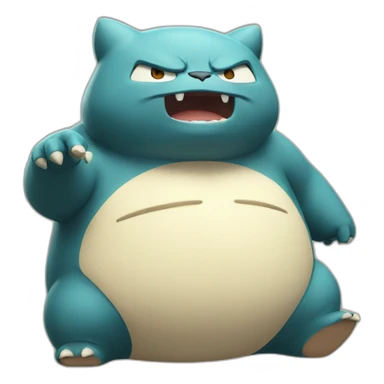 angry snorlax sticker