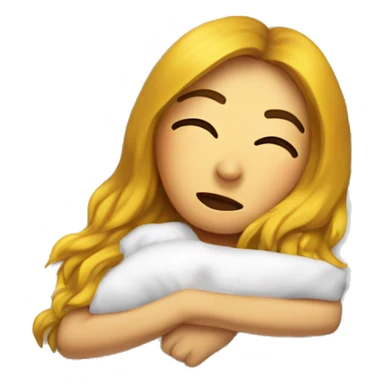 Chica blanca acostada en una almohada  sticker