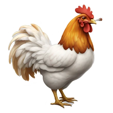 chicken in smoking sticker