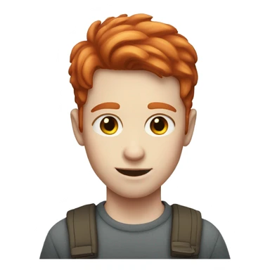 brother with short red hair and pale skin sticker