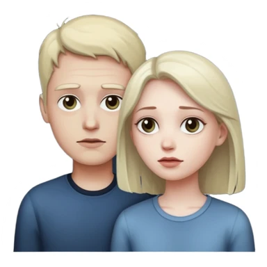  Indifference - 2 people looking away from each other sticker