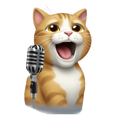 A cat singing sticker