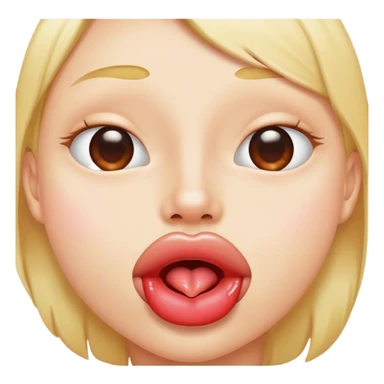 Freaky licking lips sticker