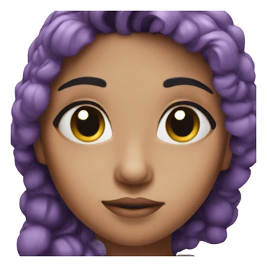 beautiful girl with purple patches sticker