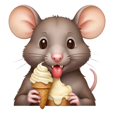 A rat that’s eating ice cream  sticker