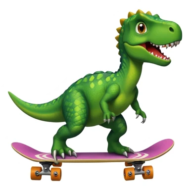 Dinosaur on a skateboard sticker
