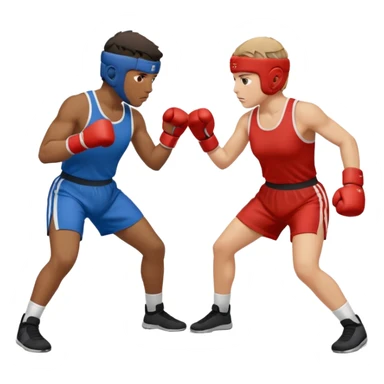 Two people sparring with each other sticker