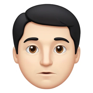 Un hombre blanco de cabello negro con un lunar cerca de la boca sticker