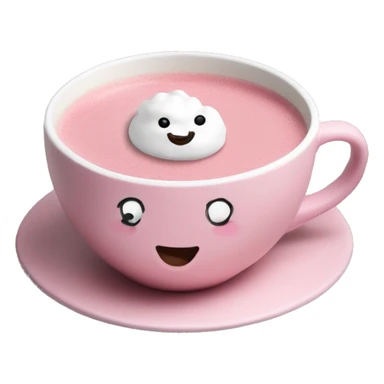 Pink hot chocolate in Mumin’s (kärlek) cup sticker