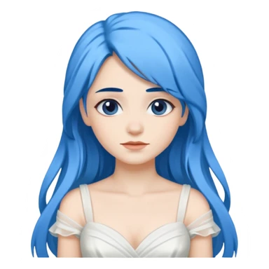 bride with blue hair sticker