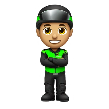  Piloto fazendo cumprimento na estrada de sua Kawasaki Zx10R preta 2018 sticker