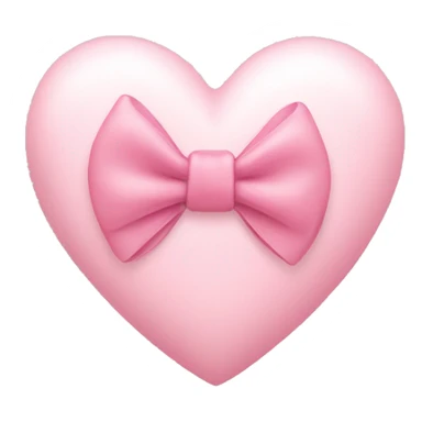 light pink heart with a bow sticker