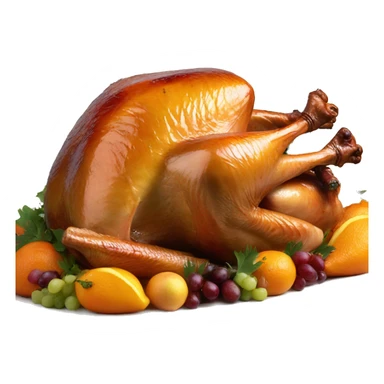 Roast turkey on a platter sticker