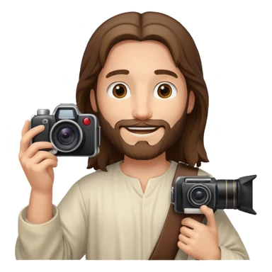 jesus taking a photo sticker