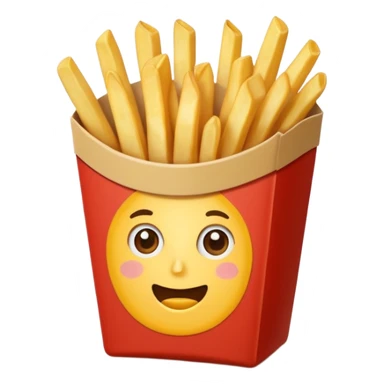 french fries without smiley sticker