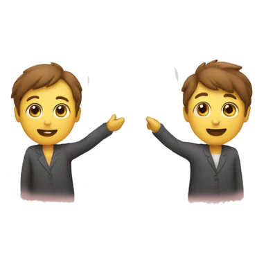 Two people are filling the brief in hands sticker