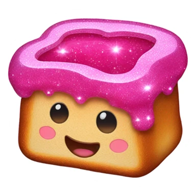 Toast with hot pink jelly and glitter  sticker
