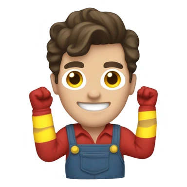 harry style with a flash on the forhead and a red overall  sticker