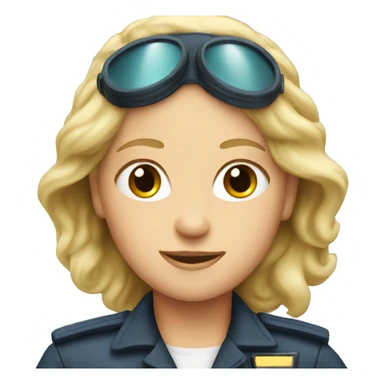Female blond pilot sticker