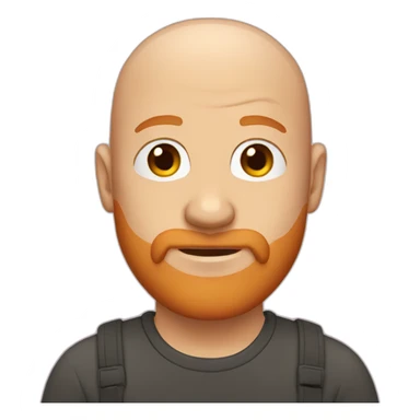 bald man with ginger beard sticker