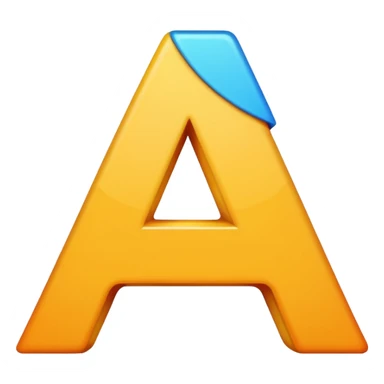 letter A bright and recognizable sticker