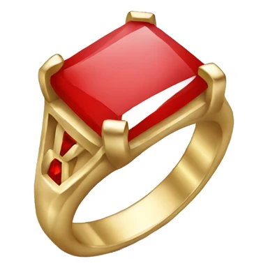 ring with red jem sticker
