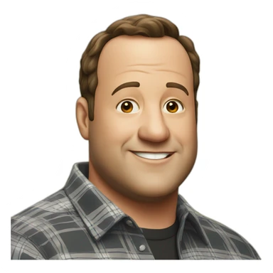 Kevin James in plaid shirt sticker