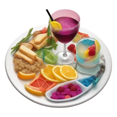 Food and cocktail sticker