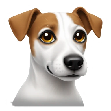 Jack Russell white and spot on eye sticker