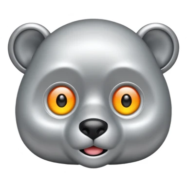 oso de metal con ojos brillantes sticker
