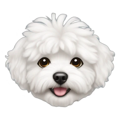 white fluffy maltipoo called tuffy sticker