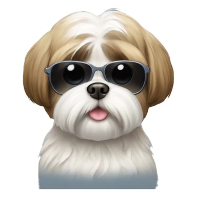 Shih tzu wearing sunglass sticker